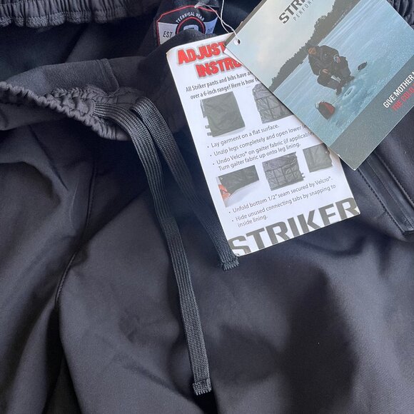 Striker Ice Performance Black Pants Mens XXL Waterproof Climate Fishing Zipper - Picture 12 of 16